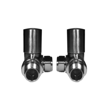 Reina Crova Gun Metal Corner Radiator Valve Set