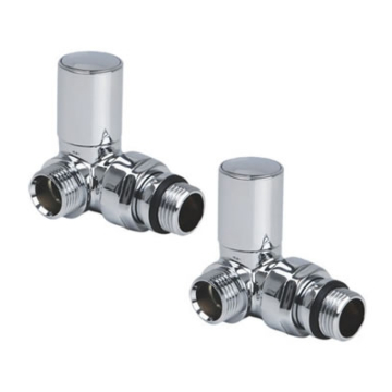 Reina Crova Chrome Corner Radiator Valve Set