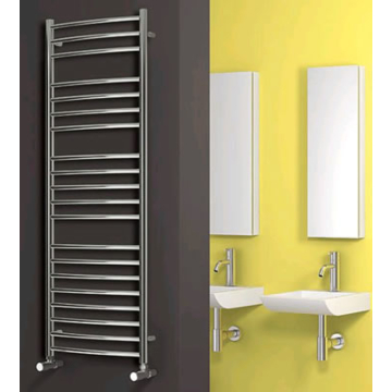 Reina Eos Curved Polished Stainless Steel Towel Rails