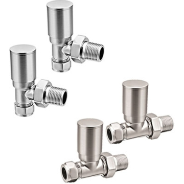 Reina Portland Brushed Radiator Valves
