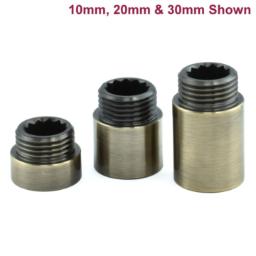 Rigid Antique Brass Radiator Valve Extensions