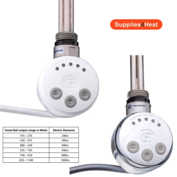 Supplies4Heat Round Thermostatic Electric Element with T Piece