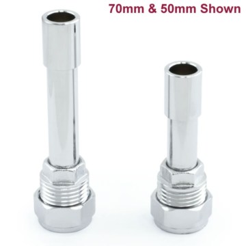 Telescopic Chrome Thermostatic Radiator Valve Extensions