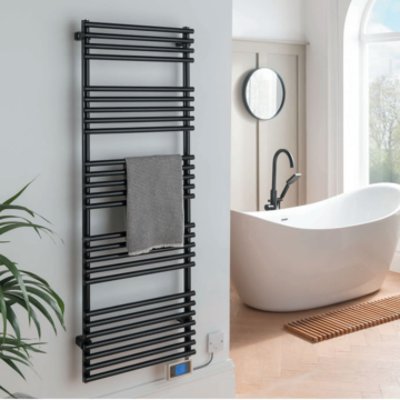 The Radiator Company Sitar Electric Towel Rail - White