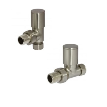 Towelrads Brushed Nickel Radiator Valve Sets
