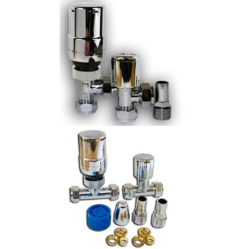 Tower 15/10mm Chrome Plated TRV and Lockshield Pack