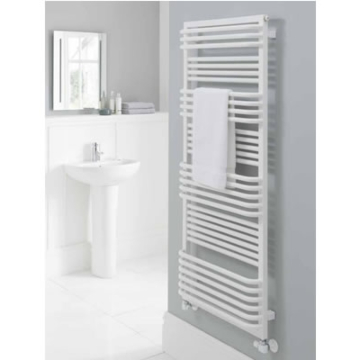 The Radiator Company Poll White Towel Rail