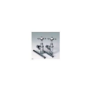 Ultraheat Crosshead Chrome Radiator Valve Set with Sleeves