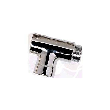 Ultraheat T Piece in Mirror Chrome Finish for Dual Fuel Operation