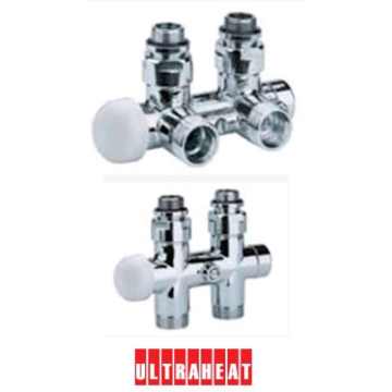 Ultraheat Premier 50mm Inter-axial Bypass H Radiator Valve Set