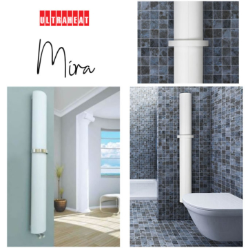 Ultraheat Bombe White Vertical Aluminium Radiators