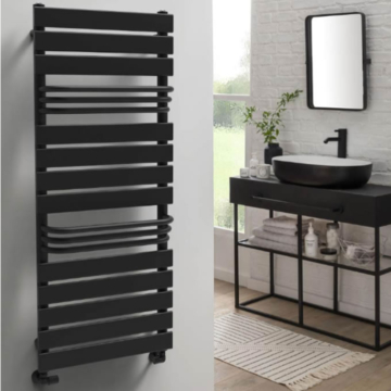 Vogue Matus Matt Black Towel Rails