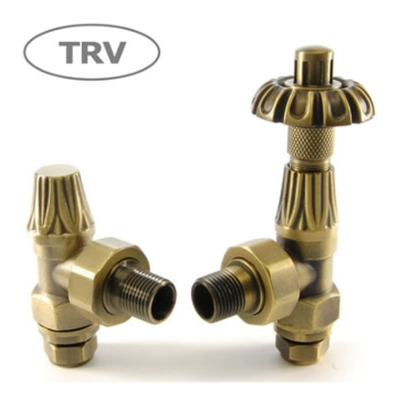Abbey Angled TRV and Lock Shield Radiator Valve Sets