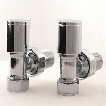 Apex Chrome Angled Radiator Valve Set