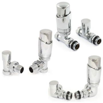 Delta Chrome TRV Radiator Valves and Lock-shield