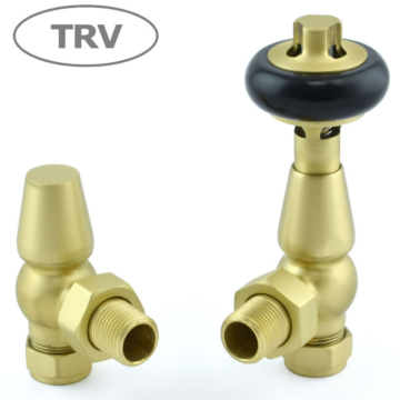 Faringdon Brushed Brass TRV Radiator Valve Sets