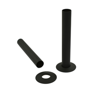 Radiator Pipe Sleeve Kit - Satin Matt Black