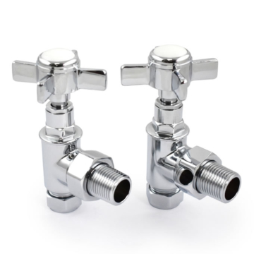 Westminster Cross Head Chrome Radiator Valve Set