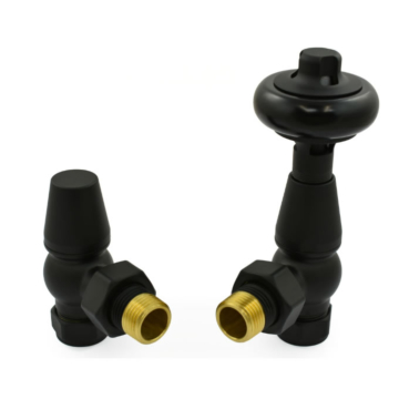 Faringdon Satin Black TRV Radiator Valve Sets