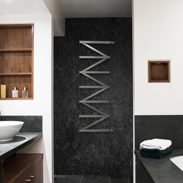 Aeon ZigZag E Stainless Steel Brushed Matt Towel Rails