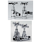 Corby Traditional Chrome Cross Head Radiator Valve Set