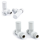 Milan Radiator Valve Set - White Finish