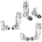 Delta Chrome TRV Radiator Valves and Lock-shield