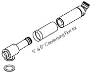 Firebird Stainless Steel Low Level Flue Kit 380-600mm - 20-35kW boiler