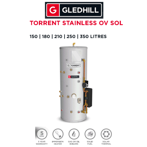 Gledhill Torrent Stainless OV SOL Solar Thermal Store Cylinders