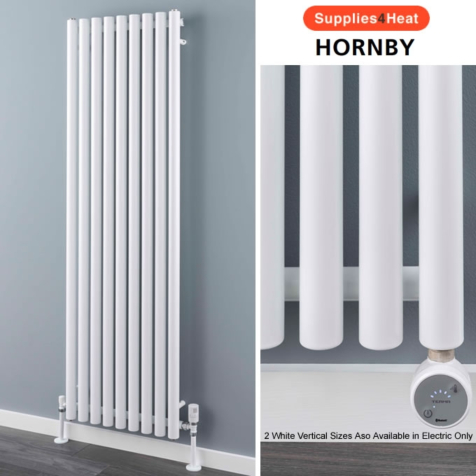 Supplies4Heat Hornby Electric Vertical White Radiators
