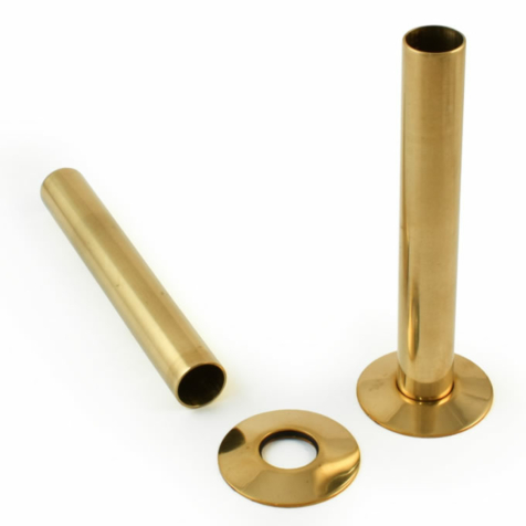 Radiator Pipe Sleeve Kit - Un-lacquered Brass