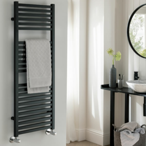 The Radiator Company Griffin White Towel Rail