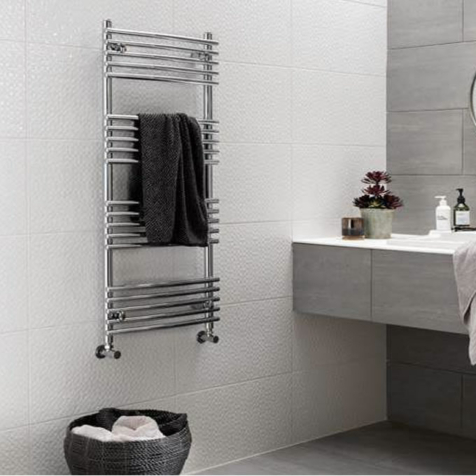 Vogue Melody Wall Mounted Chrome Towel Rails