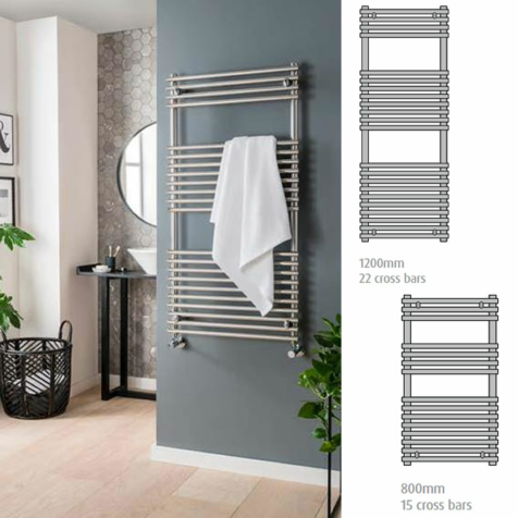 Vogue Stella Polished Stainless Steel Towel Rails