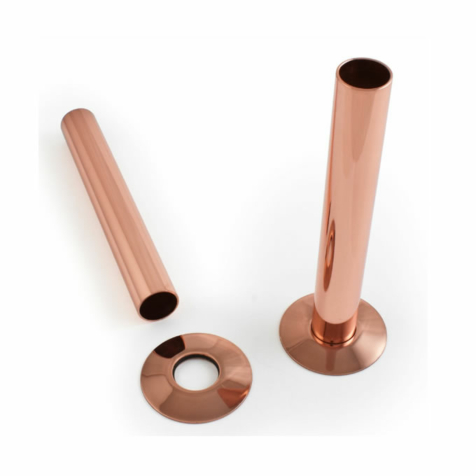 Radiator Pipe Sleeve Kit - Polished Copper