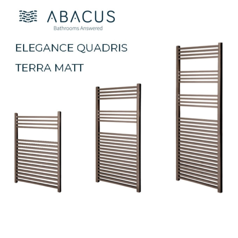 Abacus Quadris Terra Matt Towel Rails