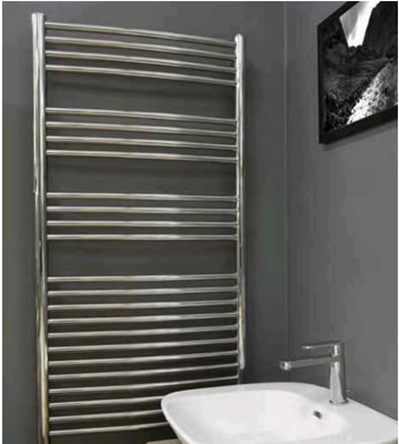 Radox Premier XL Curved Polished Stainless Steel Towel Rails